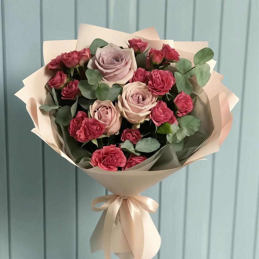 Букет цветов из: Гвоздики и Розы в Магадане