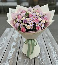 Букет цветов из:  Розы и Хризантемы в Магадане