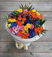 Букет цветов из:  Розы и Хризантемы в Магадане
