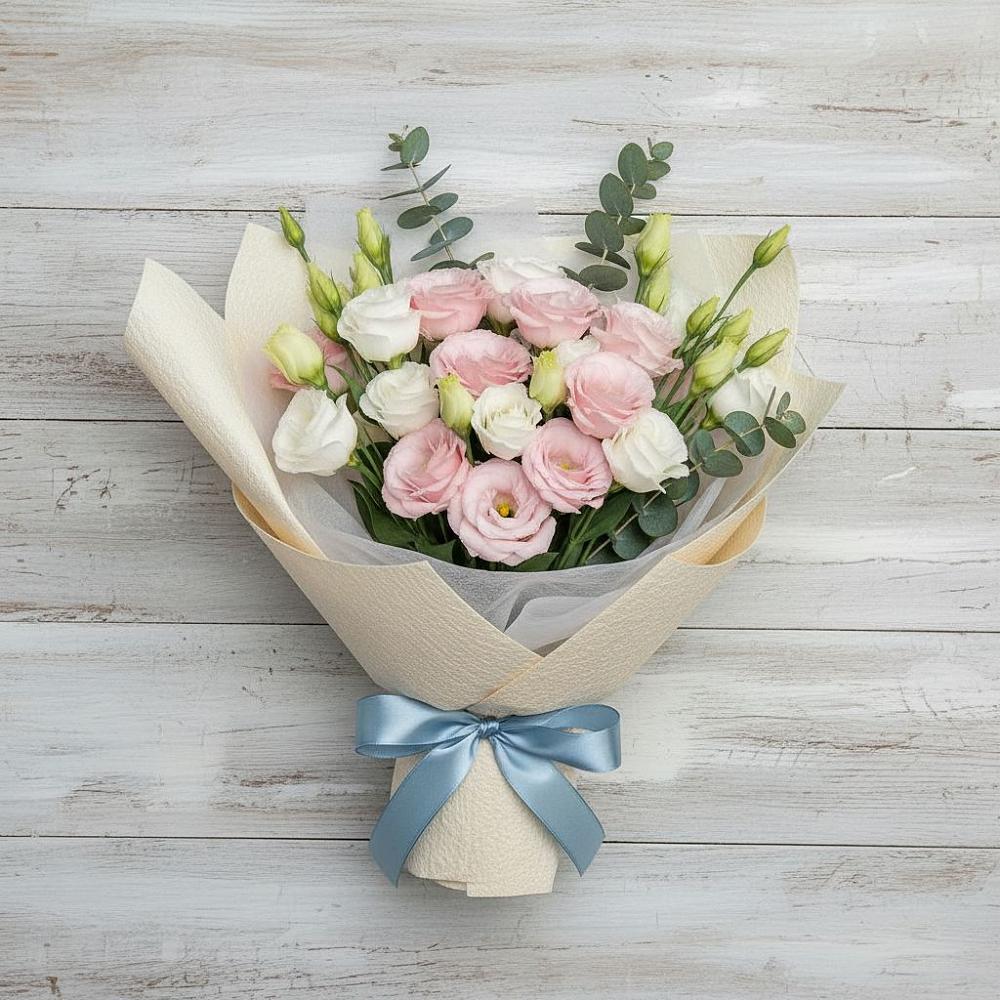 Букет цветов из: Лизиантусы в Магадане